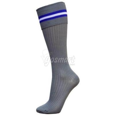 Scholastic Grey Royal White Stripes Socks Xl
